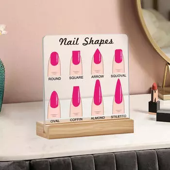Nail Art Display Board Acrylic Panel Standing Cute Photo Props Easy to Install Room Decoration