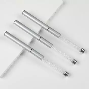 Nail Art Liner UV Metal Bristles Handle Soft Nylon Brush Multifunctional Gel Carving Pen 7mm