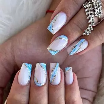 Nail Art Nail Piece Белый искусственный ноготь Nail Piece Короткий ноготь Тип ногтя Nail Piece