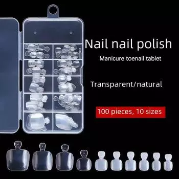 Nail Art Натуральные Цветные Полные Накладные Ногти Для Ногтей, Набор Из 100 Штук 100 pieces естественный
