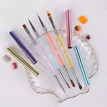 Nail Art Нейлон Удобный стержень Ручка Акриловая ручка Гибкая мягкая щетина УФ-гель-лак для ногтей B