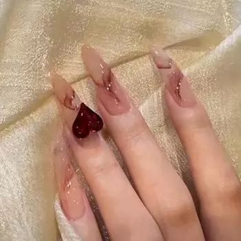 Nail Art Patch Smudge Fake Nail Love Main Drill Removable Nail Wear Nail Art Diamond 24 шт.