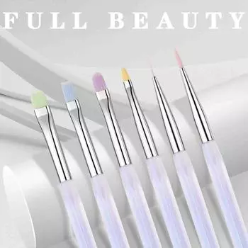 Nail Art Rhinestone Handle Brushes Line Flower Painting Extension Pen Маникюрные инструменты