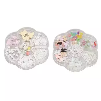 Nail Art Rhinestones Multiple Sizes Colorful Resin Nail Crystal Rhinestones for Daily Work Outing