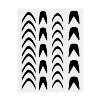 Nail Art Spray Template Love Heart Star Butterfly Stencil Decoration Manicure Tool Stamping Cutout Nail Sticker A