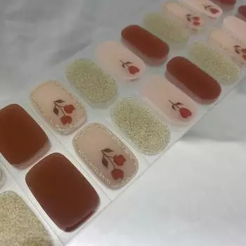 Nail art sticker second generation gel semi-cured nail patch lighting variable hard nail polish glue nail patch half baked 002