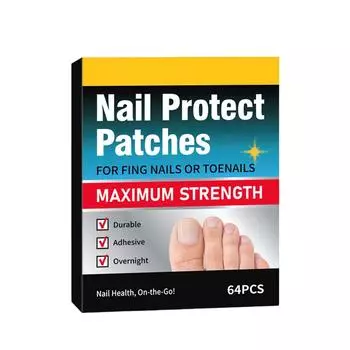 Nail Care Stickers, Onychomycosis Nail Stickers, Toenail Stickers, Skin Tone Stickers, Ingrown Nails, Thickening Toe Stickers(64pc) One Size