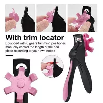 Щипчики для ногтей с регулируемой ручкой, позиционирующее лезвие, нержавеющая сталь, форма, обрезка, эргономичный накладной кончик ногтя