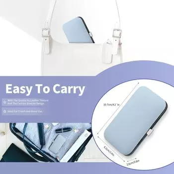 Nail Clippers and Beauty Tool Portable Set, Martensitic Stainless Steel Manicure Set 8 in 1, with Colourful Leather Bag