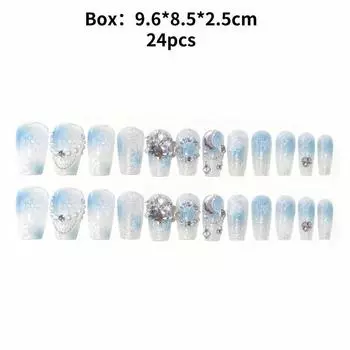 Nail Fashion Handworn Delicate Rhinestones Classic Detachable Nail Patch Style