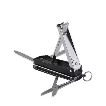 Nail file Manicure Pedicure Home with Keychain Holder Folding Nail Clippers Toenail Tweezers Nail Scissor Nail Trimming Tool
