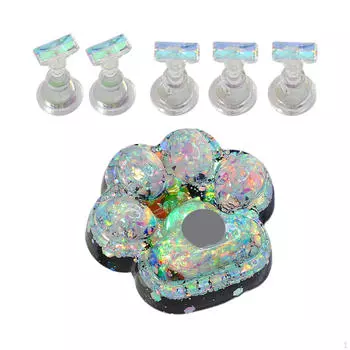 Держатель для ногтей-коготь/ Инструмент для маникюра/ Полка для демонстрации ногтей, для демонстрации, практики Fluorescent Green