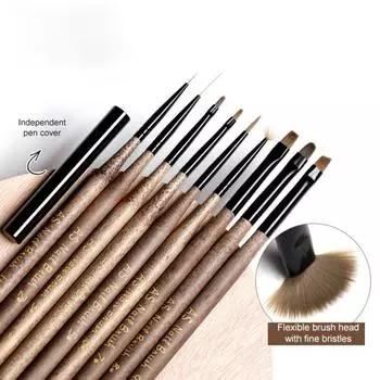 Nail Liner Brush Reusable Anti-Slip Convenient Drawing Liner Brush DIY Fine Details Manicure Tools for Lady 2
