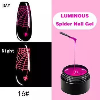 Nail Luminous Spider UV Gel Лак для ногтей Неоновый флуоресцентный гель с эффектом 8 мл One size