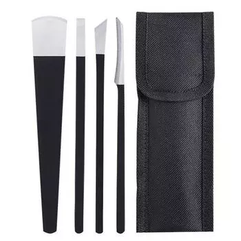 Nail Paddy Planning Knife 4 sets, 1 set, black + silver