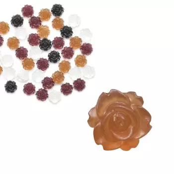 Nail parts Metal parts Rose Flower Matte Adult color Dark red Beige Brown Nail nail parts Gel nails Nail supplies Studio jewelry, Nail Official