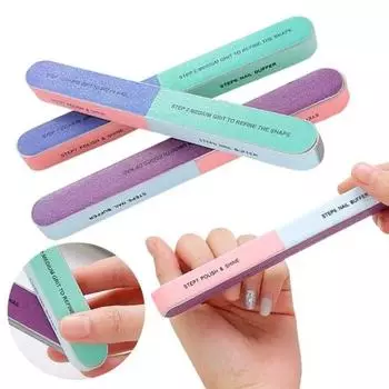 Nail Polish Creative Printing Nano Nail File Sand Rubbing Strip Six Sided Polishing File Nail Tool Strip Nail Sharpener