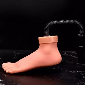 Nail Practice Foot Model Flexible Movable Silicone Soft Fake Hands for Art Training Display Manicure Tool with Bracket for Manicure