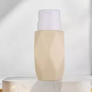 Nail Press Japanese-style Leak-proof Lock Swivel with Bottle Labor-saving Refillable Rhombus Nail Polish Remover Bottle серый