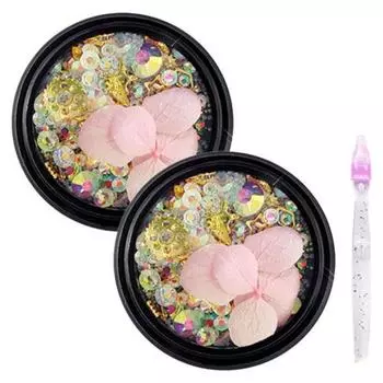 Nail Room Flower Stone Детали для ногтей, набор из 2 шт., 03, 1 комплект