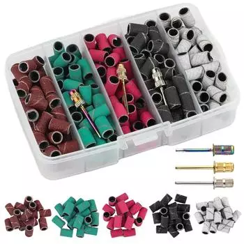 Шлифовальные кольца для ногтей, зернистость 80/120/180/240, электрическая маникюрная дрель, шлифовальные головки, абразивные инструменты для удаления УФ-гель-лака, педикюра