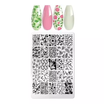 Nail Stamp Plate Nail Art Templates Lace Flower Nail Art Plates for DIY Nail Art Decorations Nails Art Stamping Plates 1