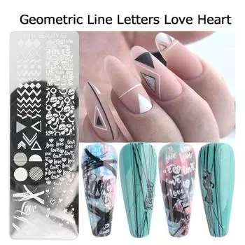 Пластины для штамповки ногтей Изысканный маникюрный дизайн ногтей Изготовление шаблонов из нержавеющей стали своими руками Инструмент для ногтей