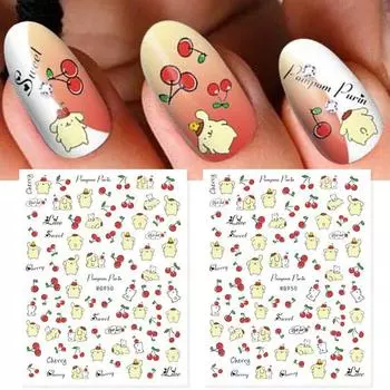 Наклейка для ногтей с узором, сильная липкость, потрясающий визуальный эффект, самоклеящаяся съемная бумага «сделай сам», аниме, мультфильм B