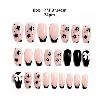 Nail Stickers Fake Wearresistant Nails Readymade Nail Stickers Nails Dark