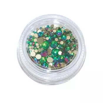 Nail Trend Special Crystal Mix Nail Stone, пять цветов зеленого цвета, 1 шт.