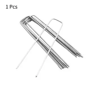 Nail U Shaped Pins Metal Fixed Plant Lawn Garden Pegs Stake Robust Netting White
