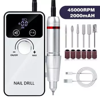 Nail V5 Professional Electric Power Storage Портативная ручка для маникюра Устройство для удаления омертвевшей кожи Полировщики для ногтей Полировщики для маникюрного салона Машинка для маникюра Шлифовальная машина для ногтей