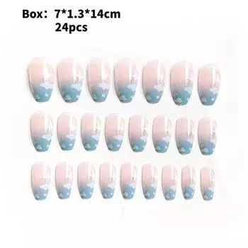 Nail Wear Nail Sticker Product Can Be Detachable White Cloud Nail Piece Style