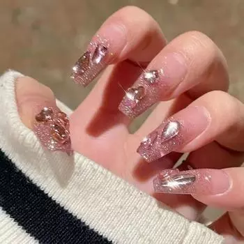 Nail Wearing Beautiful Transparent Art Removable Fashion Gel Whitening Manicure XS