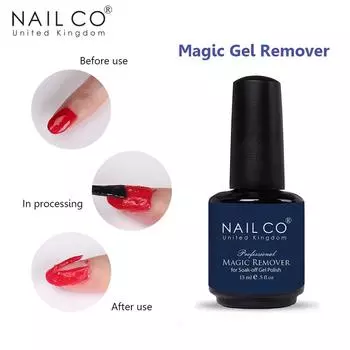 NAILCO 15 мл Magic Remover Очиститель ногтей Обезжириватель Акриловый светодиодный и УФ-гель для ногтей Burst Гель-лак для ногтей Fast Gellck Маникюр Soak off