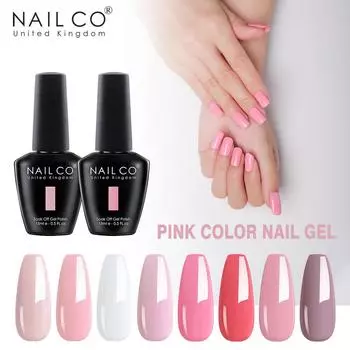 NAILCO Цветочный светодиодный гель-лак для ногтей телесного розового цвета Gellak Colors Series 15 мл набор гель-лаков УФ-гель-лак для дизайна ногтей с блестками