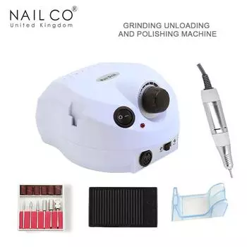 NAILCO Professional эффективная 15 Вт 35000 об / мин белая шлифовальная машина для разгрузки и полировки для пилки для ногтей сверло для ногтей US белый