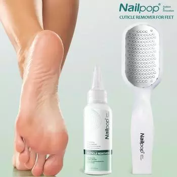 Nailpop Профессиональное средство для удаления мозолей для ног, гель повышенной прочности и набор пилочек для ног, средство для удаления омертвевшей кожи, потрескавшиеся пятки, сухая кожа