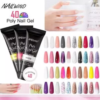 Nailwind 15 мл Qucik Builder Poly Nail Gel Opal Transparent Extension UV Gel Nail Polish For UV LED Acrylic Nail Extension Design