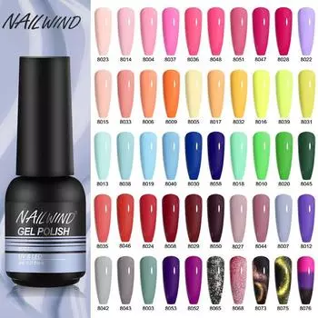 Nailwind 8 мл Гель-лак 80 цветов Яркий лак для ногтей Полуперманентный лак для ногтей Гибридный гель-лак для ногтей