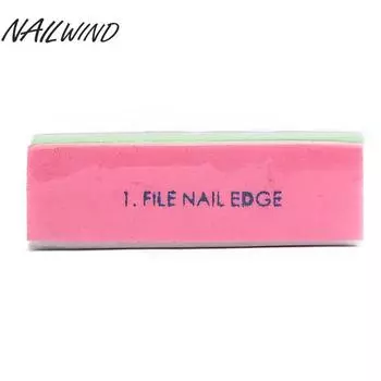 NAILWIND Красочная 4 пилочка для ногтей и буферный блок для полировки ногтей, шлифовальная губка для маникюра, гель-инструменты для дизайна ногтей