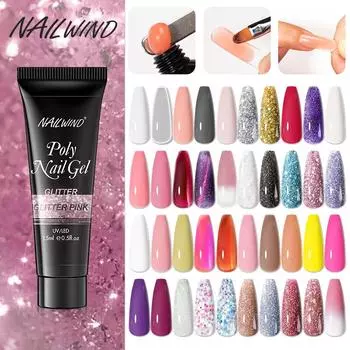 NAILWIND Полигель для ногтей для наращивания ногтей, гель для быстрого наращивания ногтей, 21 цвет, полигель для наращивания ногтей, акриловый гель-лак для дизайна ногтей