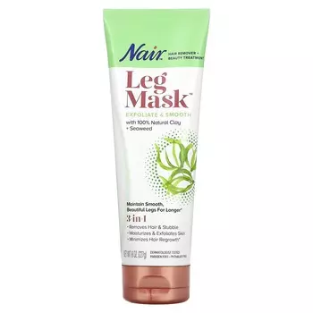 Nair, Маска для ног, со 100% натуральной глиной и морскими водорослями, 8 унций (227 г) Отшелушивает и разглаживает