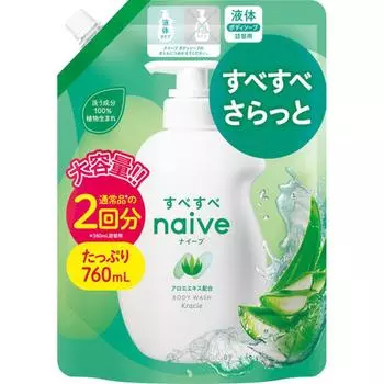 Naive Body Soap Aloe Extract Refill 760ml