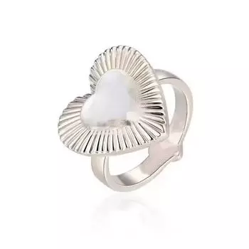 Naiwan Double-Layer Heart-Shaped Fritillary Necklace Commuter Niche Original Jewelry Versatile Double-Layer Choker Heart-shaped Fritillaria ring (opening adjustable)