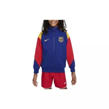 Найк ФК. Куртка Barcelona Academy Pro Third Color Block Zip-Up, детские куртки, синяя, FJ5543-455 L
