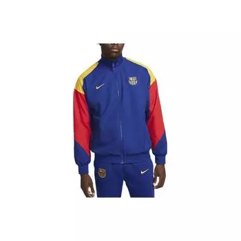 Найк ФК. Повседневная куртка Barcelona Strike Color Block, мужская верхняя одежда, синяя FJ5427-455 M