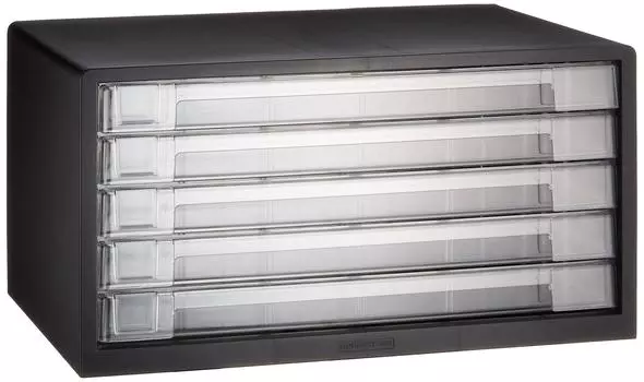 Nakabayashi Avante V2 Letter Case Document Storage A3 Shallow 5 Tiers Black A3-55D