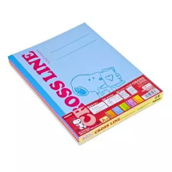 Nakabayashi Cross Line Notebook B5 5-Book Pack A-lined Snoopy Study Book S-58A-5P