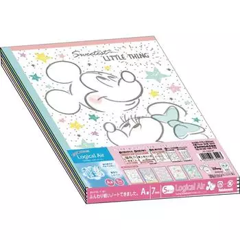 Nakabayashi Logical Air Note Lightweight Notebook B5 Pack Mickey Friends Girly Series 67949 A-lined 5-Book &